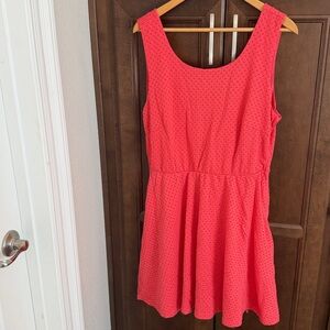 Coral dress - Bow back detail
